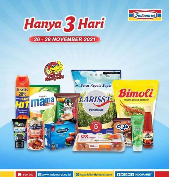 Katalog Promo Indomaret Hanya 3 Hari Periode 26-28 November 2021