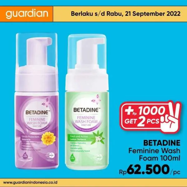Promo Guardian +1000 Get 2 Pcs Periode 15-21 September 2022