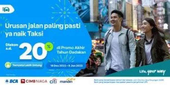 Promo Traveloka Akhir Tahun Dadakan, Nikmati Diskon Taksi sampai 20% 