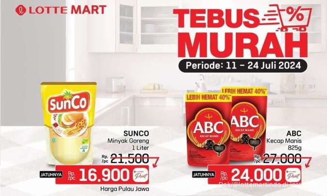 Promo Lotte Mart Tebus Murah Berakhir Besok, Promo Minyak Sunco & Kecap ABC