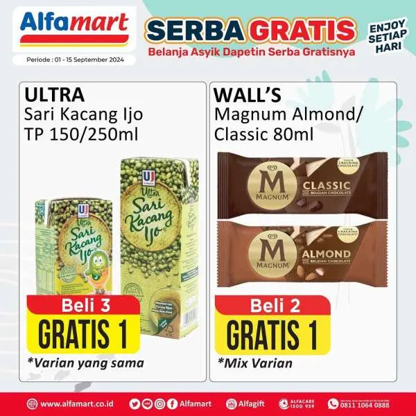 Promo Alfamart Serba Gratis Periode 1-15 September 2024