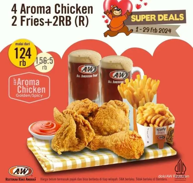 Promo AW Restoran edisi Valentine 1-29 Februari 2024