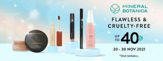 Promo Makeup dan Skincare Mineral Botanica, Ada Diskon s/d 40% hingga Akhir November