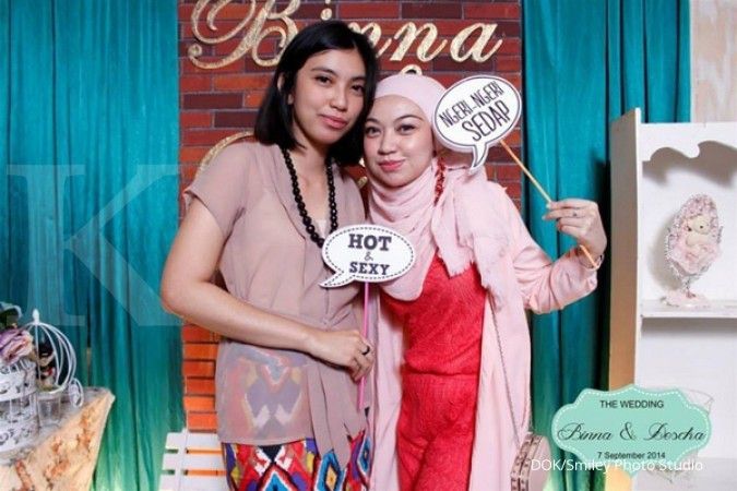 Permintaan jasa photobooth ramai di musim nikah