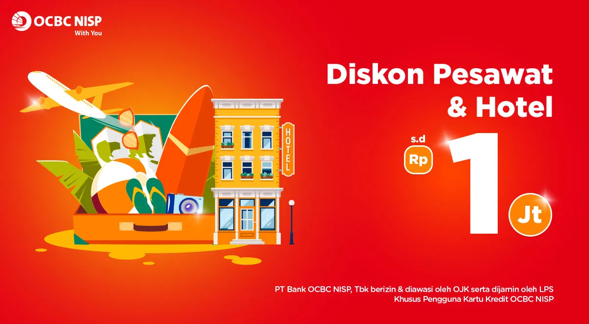 Promo Kartu Kredit OCBC NISP, Nikmati Diskon Pesawat & Hotel PegiPegi Rp 1 Juta