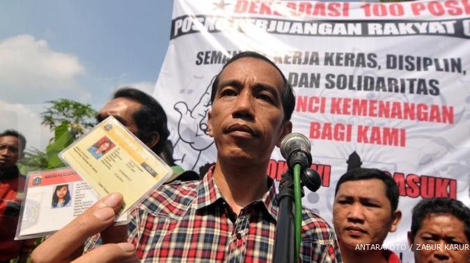 Pendukung Jokowi lakukan aksi cukur kumis massal