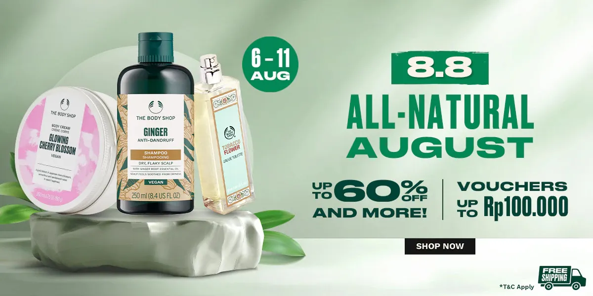 Promo 8.8 The Body Shop Agustus 2024, Body Care-Makeup Diskon hingga 60%