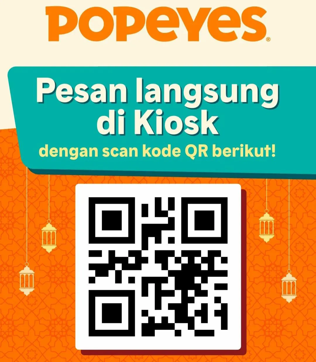 Promo Popeyes Indonesia kupon voucher via QR KiosK