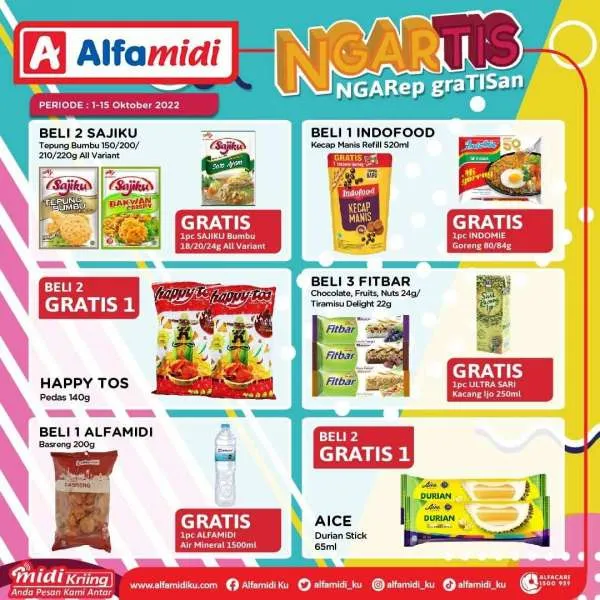 Manfaatkan Promo Beli 1 Gratis 1 di Alfamidi, Berlaku sampai 15 Oktober