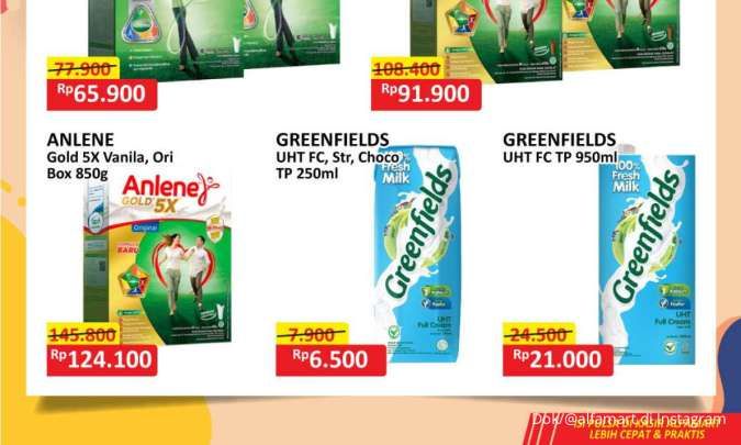 Promo Alfamart Gantung 26 November-2 Desember 2024, Anlene-Greenfields Lebih Hemat