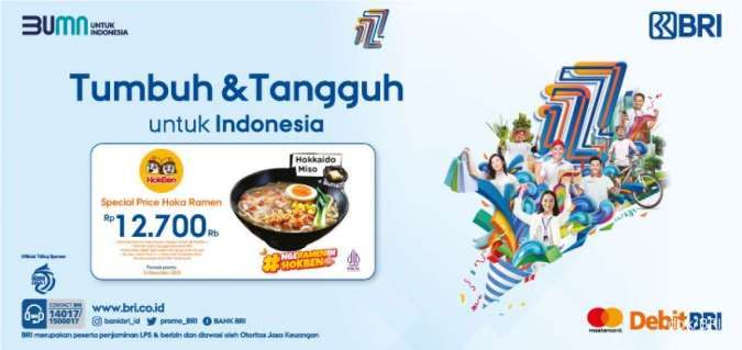 Promo Hokben Spesial HUT BRI ke-127, Tebus Murah 1 Porsi Ramen Rp 12.700