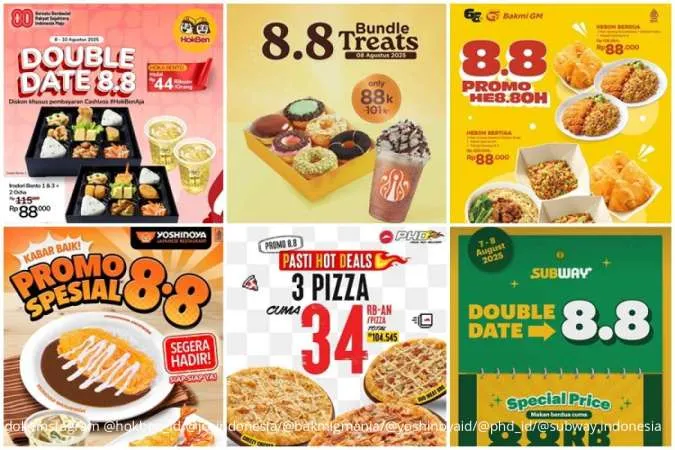 11 Promo 8.8 dari Resto Populer Periode Agustus 2025, JCO sampai HokBen Serba Hemat