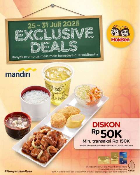 Promo HokBen dengan Bank Mandiri 25-31 Juli 2025