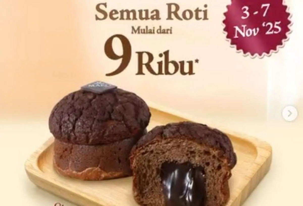 Promo Mako Bakery Awal November 2025, Semua Roti Mulai Rp 9.000-an Saja