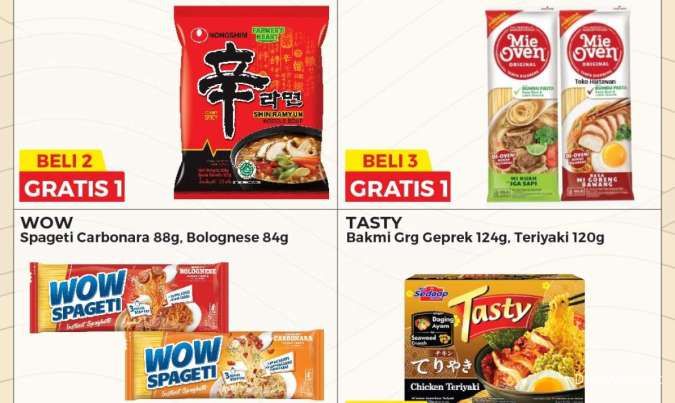 Promo Alfamart Kebutuhan Dapur s/d 15 November 2024, Mie Instan Korea Beli 2 Gratis 1