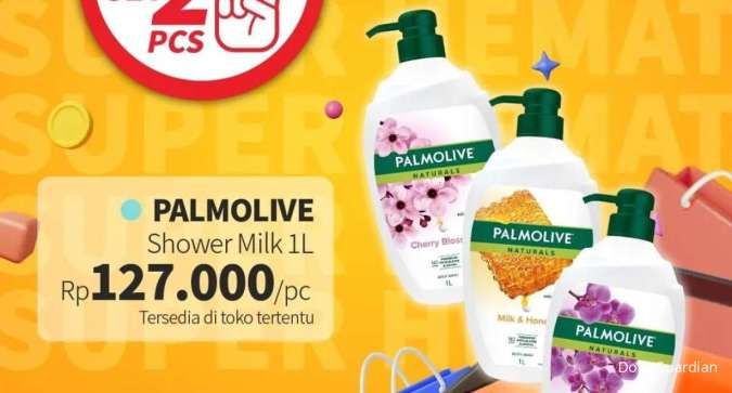 Promo Guardian s/d 22 Mei 2024, Tambah Rp 1.000 Dapat 2 Palmolive Shower Milk 1 Liter