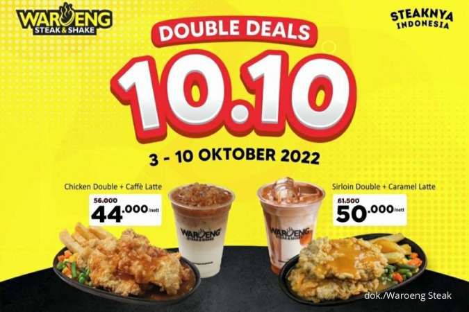 Promo 10.10 Waroeng Steak Terbaru, Paket Steak dan Minum Diskon Jadi Rp 44.000