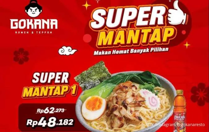 Promo Gokana Super Mantap sampai 7 November, 3 Menu Spesial Mulai Rp 40.000-an