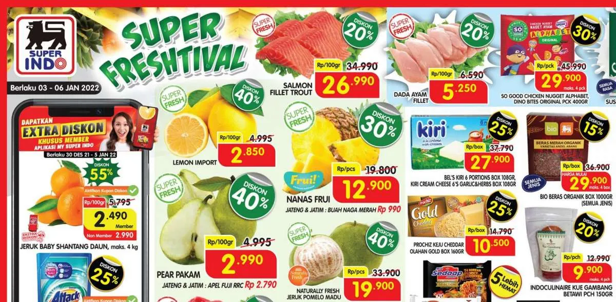 Promo Superindo Terbaru 3-6 Januari 2022, Nikmati Diskon Besar di Tahun Baru