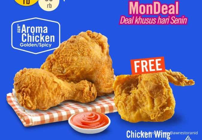 Promo A&W MonDeal Januari 2026, Senin Hemat dengan 3 Ayam Goreng Mulai Rp 42.000