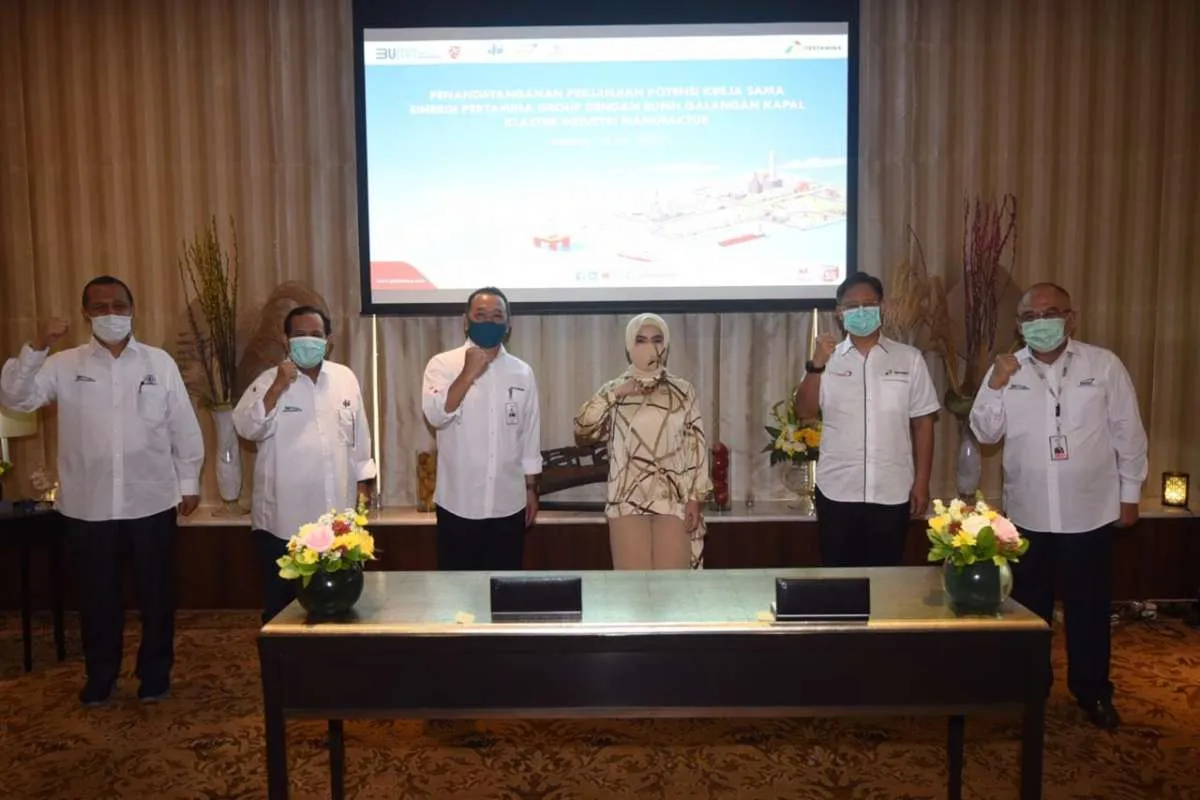 Pertamina tandatangani potensi kerjasama perawatan kapal dengan tiga BUMN Galangan