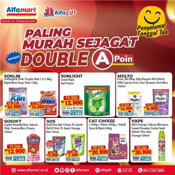 Promo Alfamart Paling Murah Sejagat Periode 16-23 Desember 2024