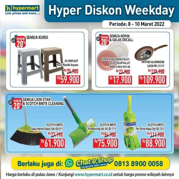 Promo Hypermart Hyper Diskon Weekday Terbaru 8-10 Maret 2022