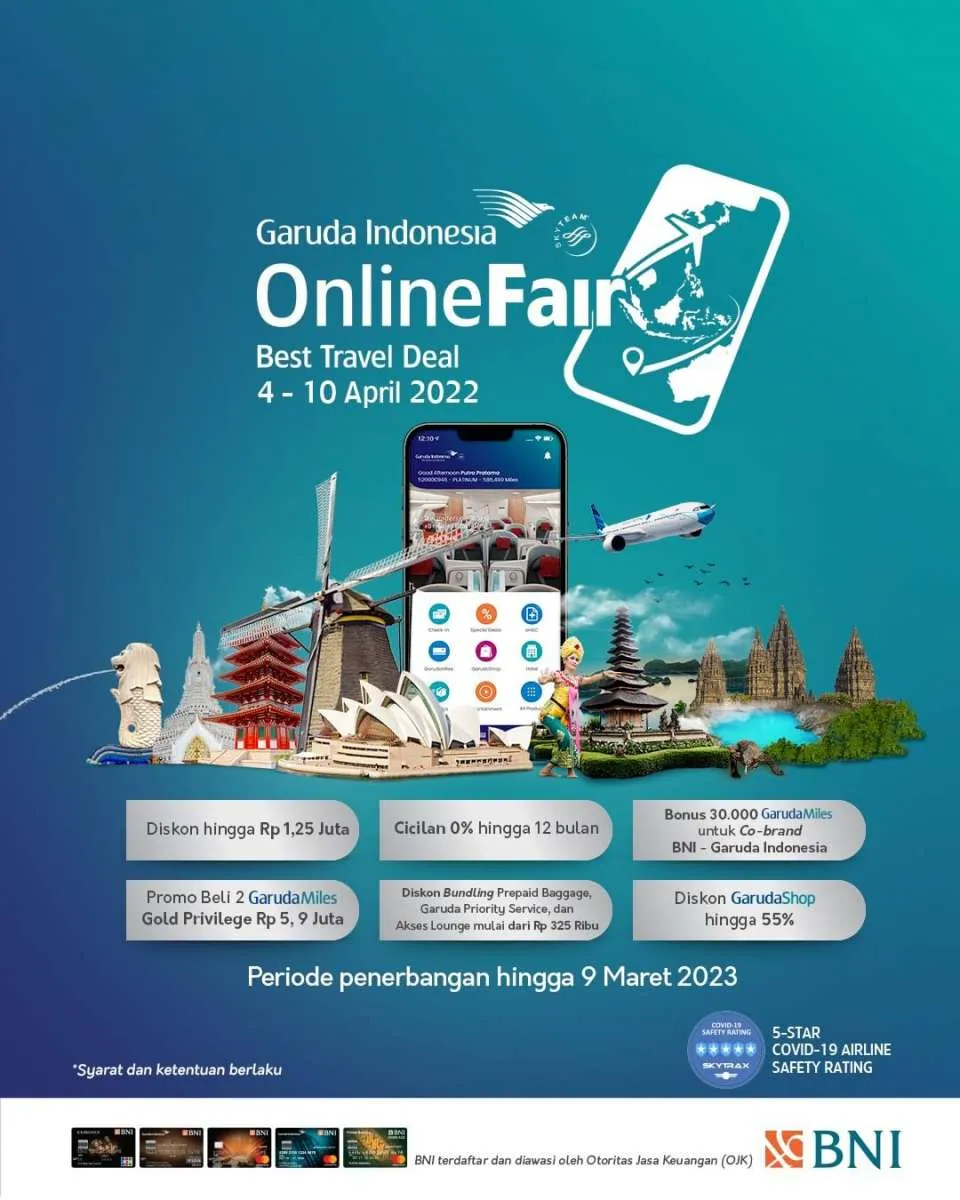 Catat! Garuda Indonesia Online Travel Fair Dimulai 4-10 April 2022 