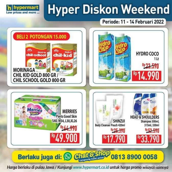 Katalog Promo Hypermart Hyper Diskon Weekend Periode 11-14 Februari 2022