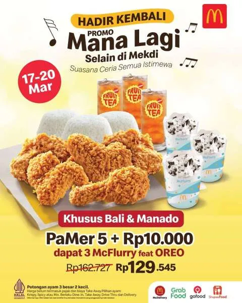 Promo McD PaMer 5 Khusus Bali dan Manado