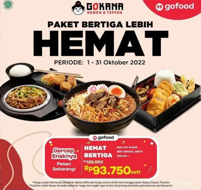 Promo Gokana Paket Hemat hadir selama 1-31 Oktober 2022