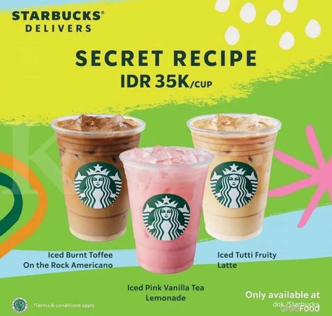 Promo Starbucks Secret Recipe via GrabFood