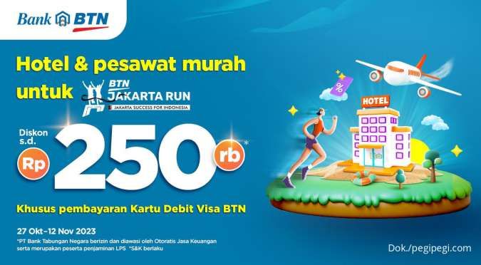Promo Kartu Debit Visa BTN, Diskon Hotel & Tiket Pesawat PegiPegi hingga Rp 250.000