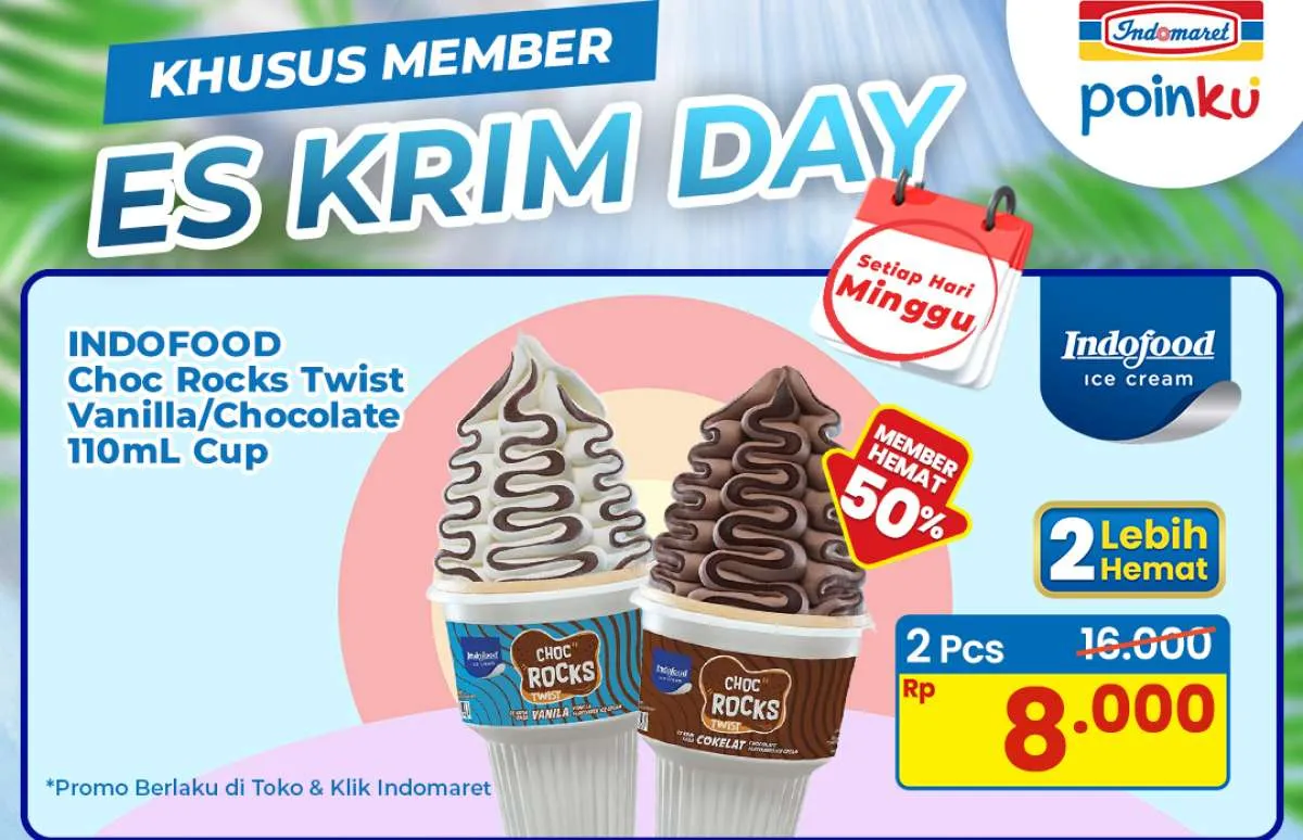 Promo Es Krim di Indomaret Spesial Minggu 31 Agustus 2024, Hemat Sampai 50%