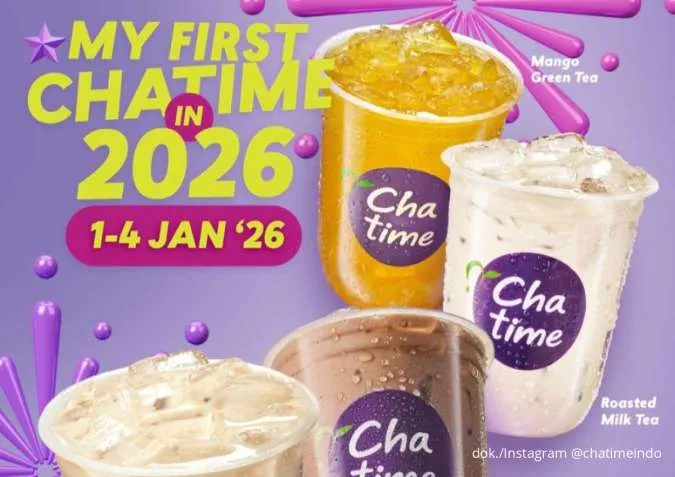 Promo My First Chatime in 2026 Periode 1-4 Januari, Beli Minuman Favorit Cuma 15.000