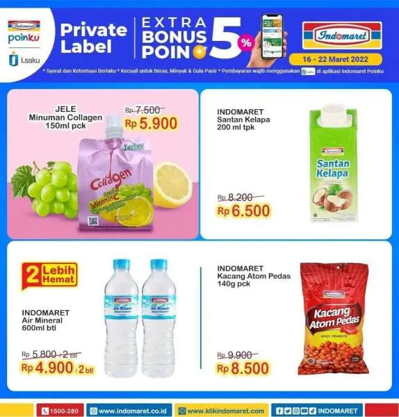Promo Indomaret Super Hemat Periode 16-22 Maret 2022