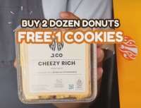 Promo JCO Beli 2 Lusin Donuts Gratis 1 Toples Cookies, Tiap Senin-Jumat Saja