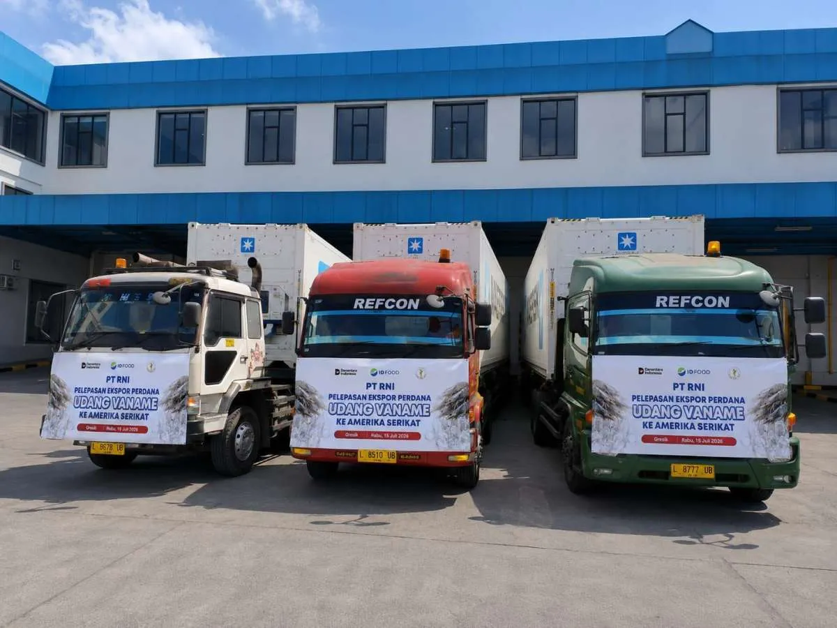 ID FOOD Lepas Ekspor Perdana Udang Vaname ke AS, Targetkan Nilai Rp 218,5 Miliar