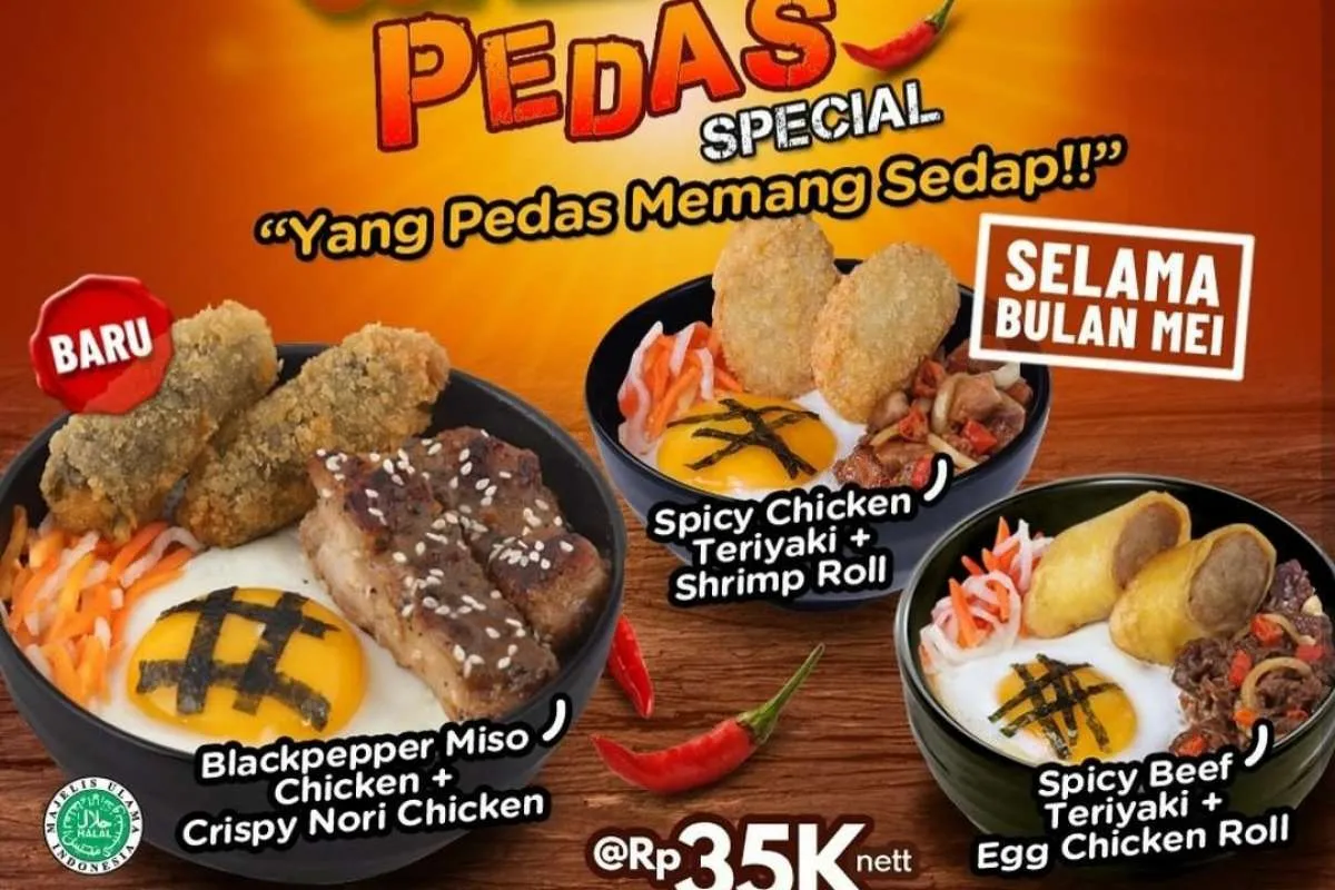 Promo Hokben Weekend, Paket Terbaru Super Bowl Pedas Spesial Hanya Rp 35.000