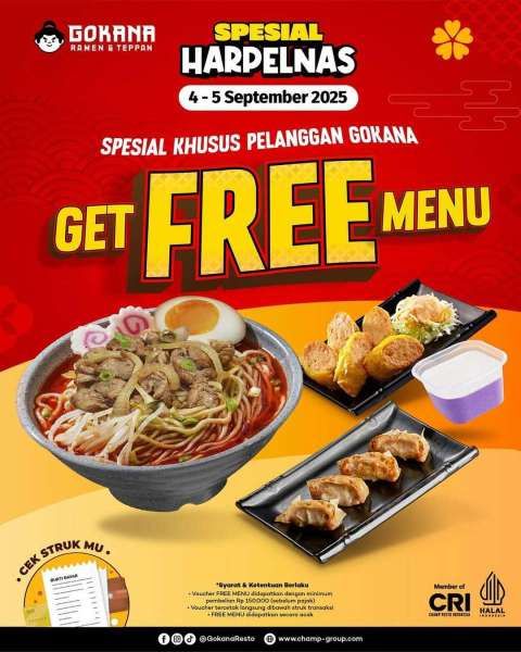 Promo Hari Pelanggan Nasional di Gokana Ramen 