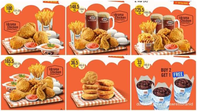 Promo A&W Sharing Meal September 2025, Paket Ayam hingga Dessert Hemat