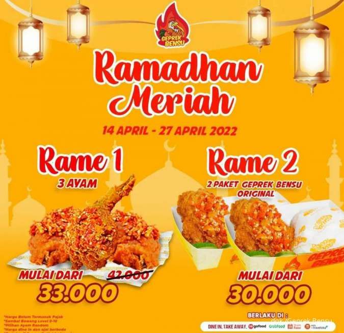 Promo Geprek Bensu Ramadan Meriah