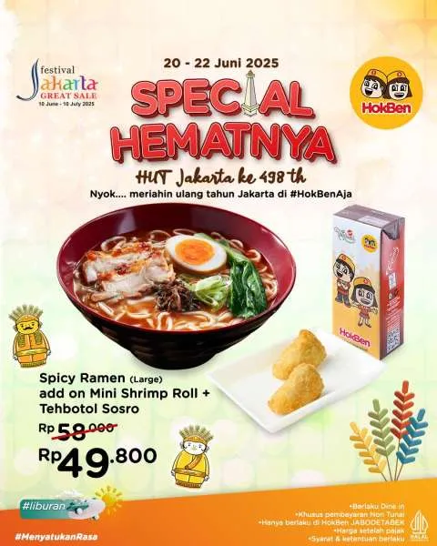 Promo HokBen HUT Jakarta ke-498 Spicy Ramen