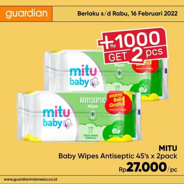 Promo Guardian +1000 Get 2 Pcs Periode 10-16 Februari 2022
