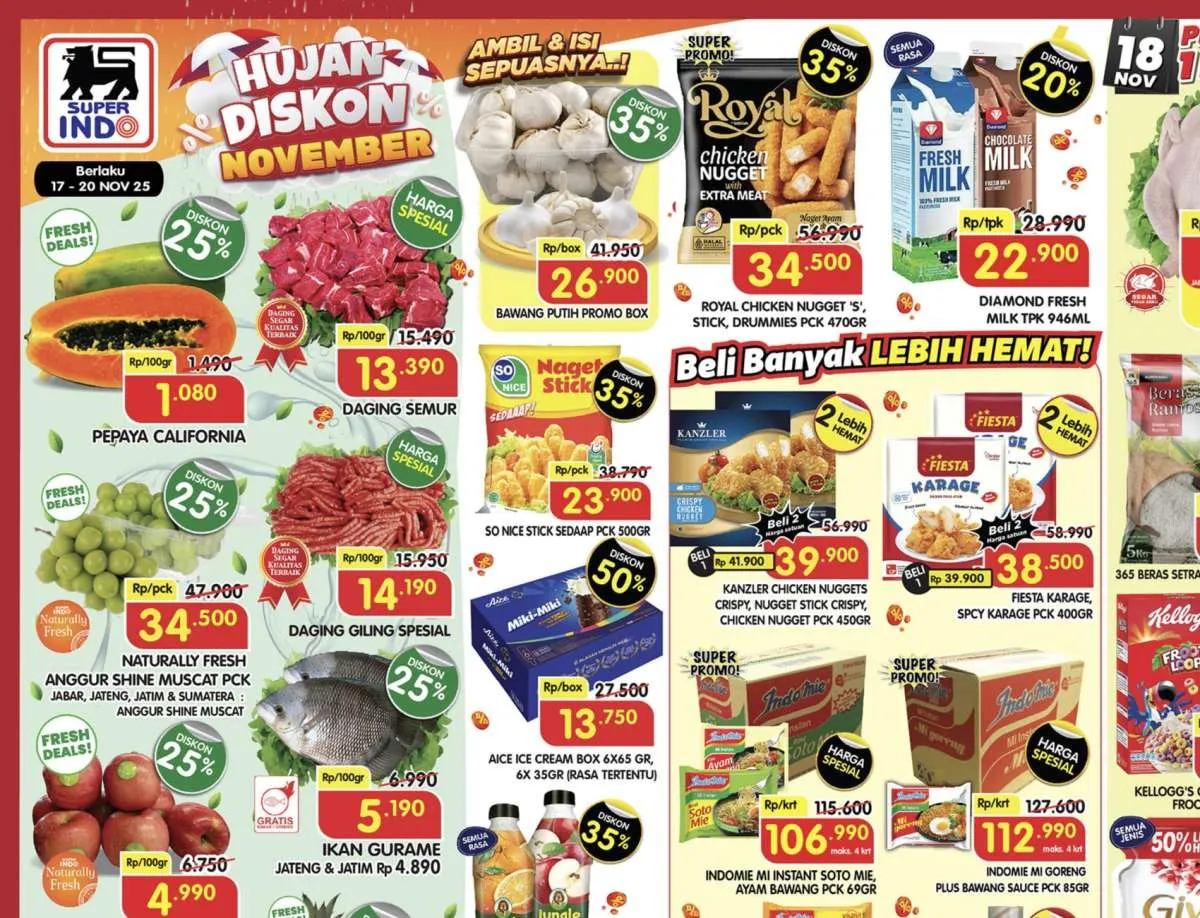 Katalog Promo Superindo Weekday Diskon hingga 50% Periode 19-20 November 2025