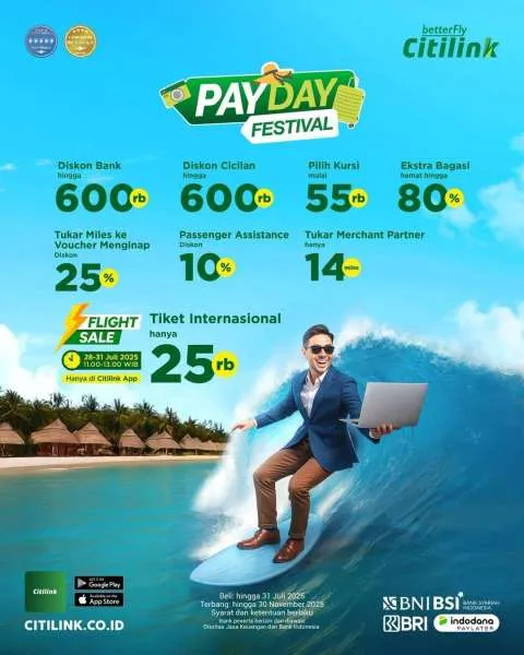 Promo Citilink Payday Festival 25-31 Juli 2025