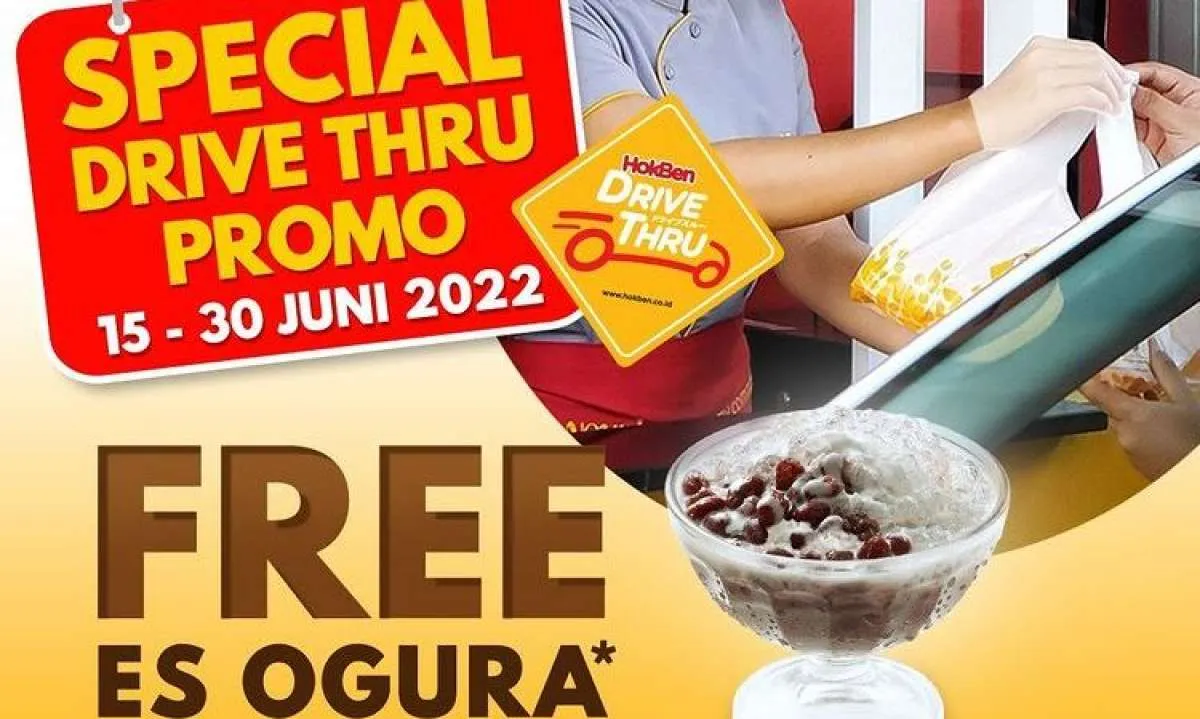 Promo HokBen Spesial Drive Thru di Bulan Juni 2022, Dapatkan Gratis Es Ogura