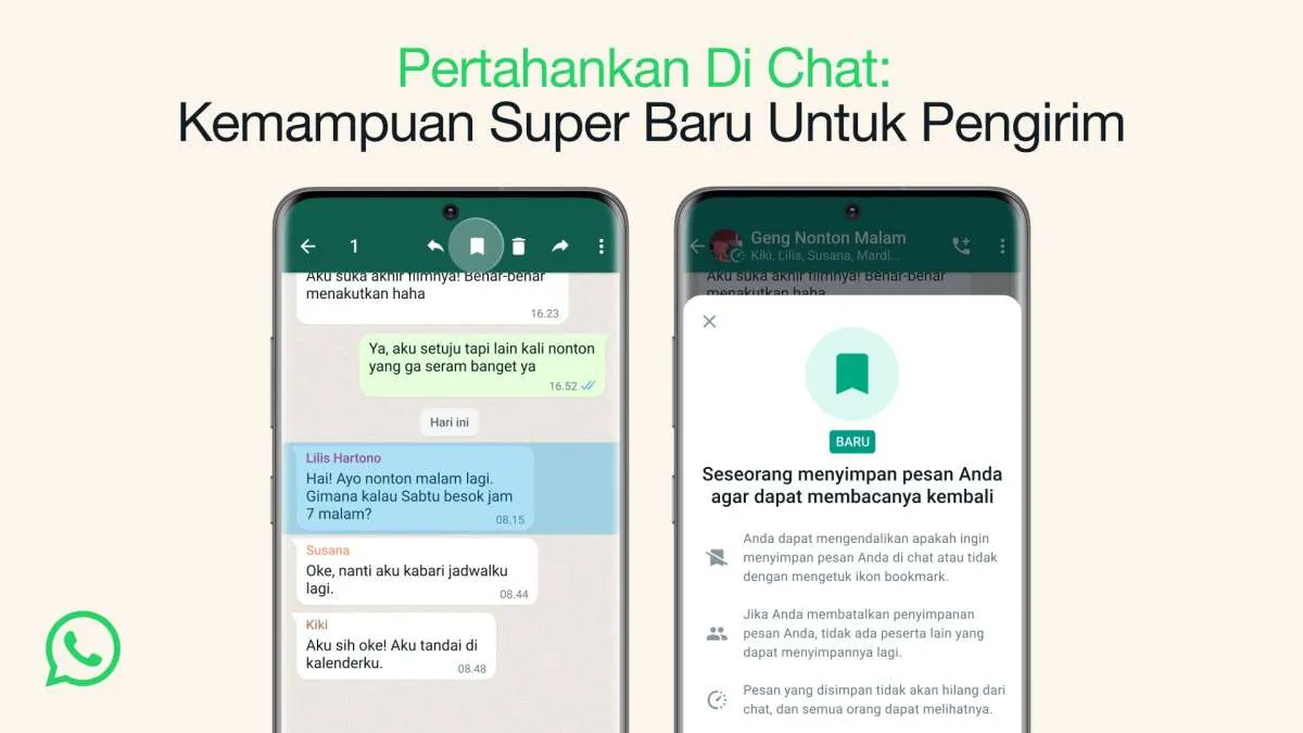 Yang Baru di WhatsApp! Inilah Penjelasan Fitur Pertahankan di Chat dan Cara Kerjanya