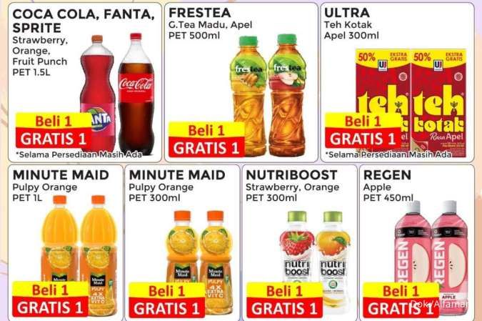 Promo Alfamart Serba Gratis 18-20 Juli 2025, Beli 1 Gratis 1 Fanta-Minute Maid