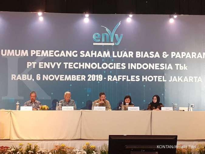 Envy Technologies Indonesia (ENVY) sudah menyerap dana IPO sebesar Rp 196 miliar